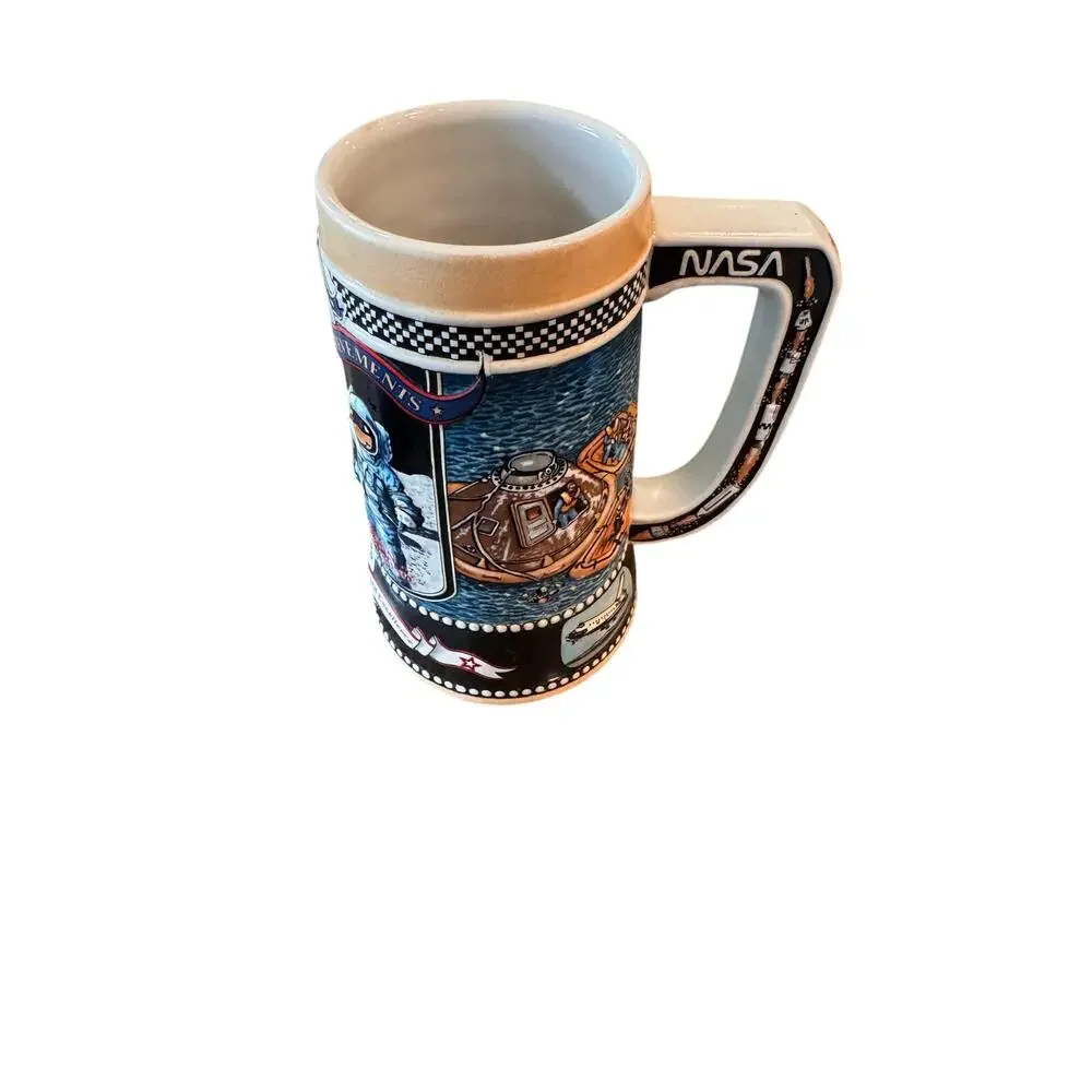 2 Vtg Miller High Life Great American Achievements NASA/River Steamer Steins